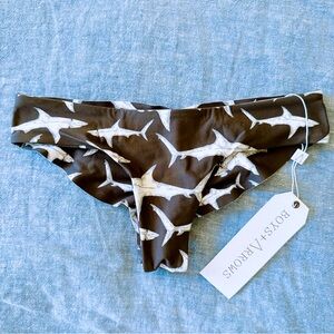 RARE♥️NWT BOYS + ARROWS HOOD FISH KIKI BIKINI BOTTOM sz XS SHARK RUCHED CHEEKY